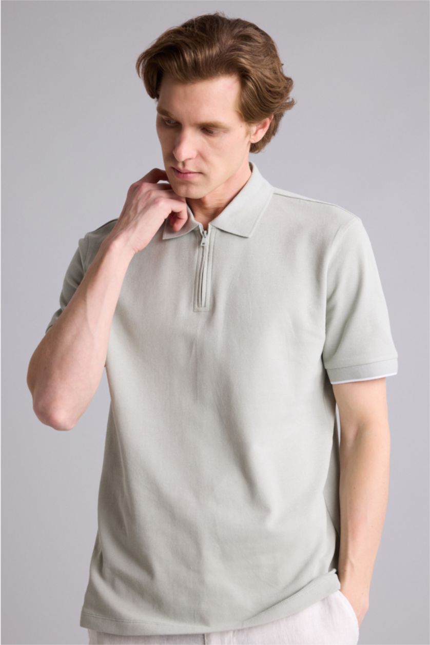 Erkek Mint Regular Fıt Polo Yaka Kısa Kollu Polo Tişört