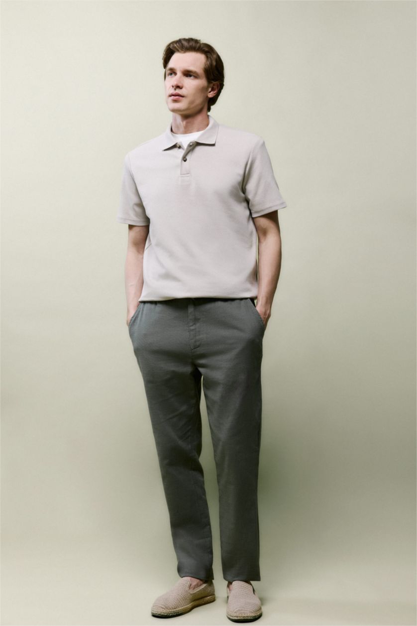 Erkek Taş Regular Fıt Kısa Kollu Tişört