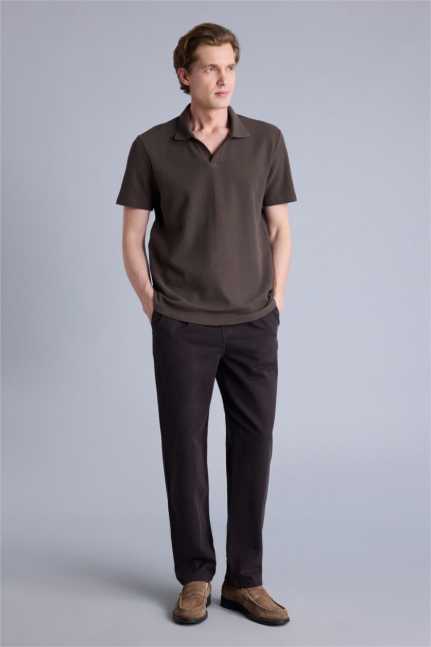 رجال بني Regular Fit Short Sleeve Polo T-Shirt