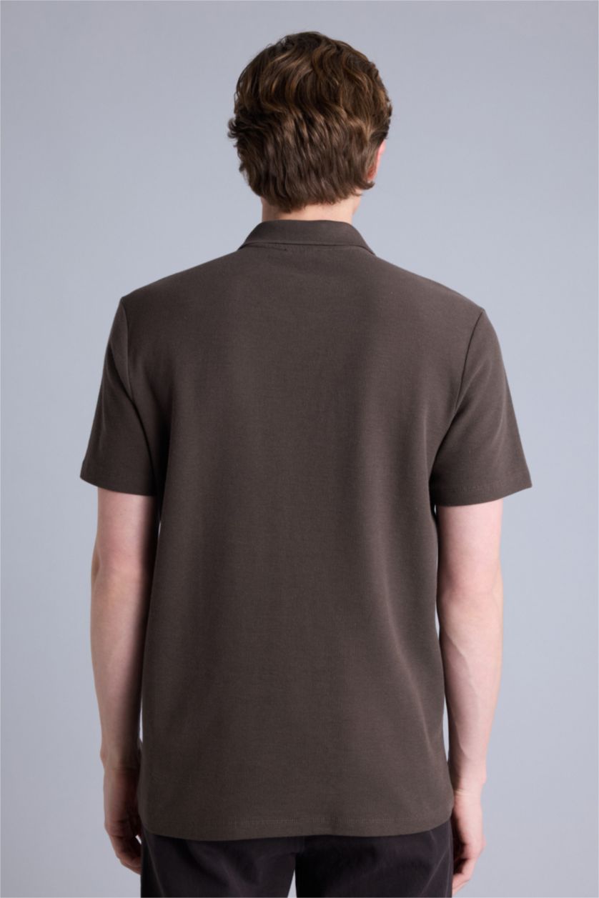 رجال بني Regular Fit Short Sleeve Polo T-Shirt