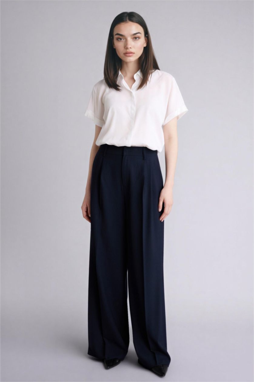 FEMME Blanc Chemise à manches longues Coupe régulière