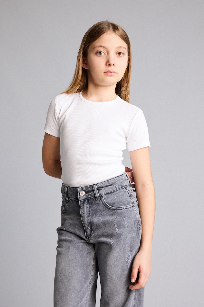 GIRLS & TEENS White Girls Oxford Shirt and T-shirt Set - 2 Pieces