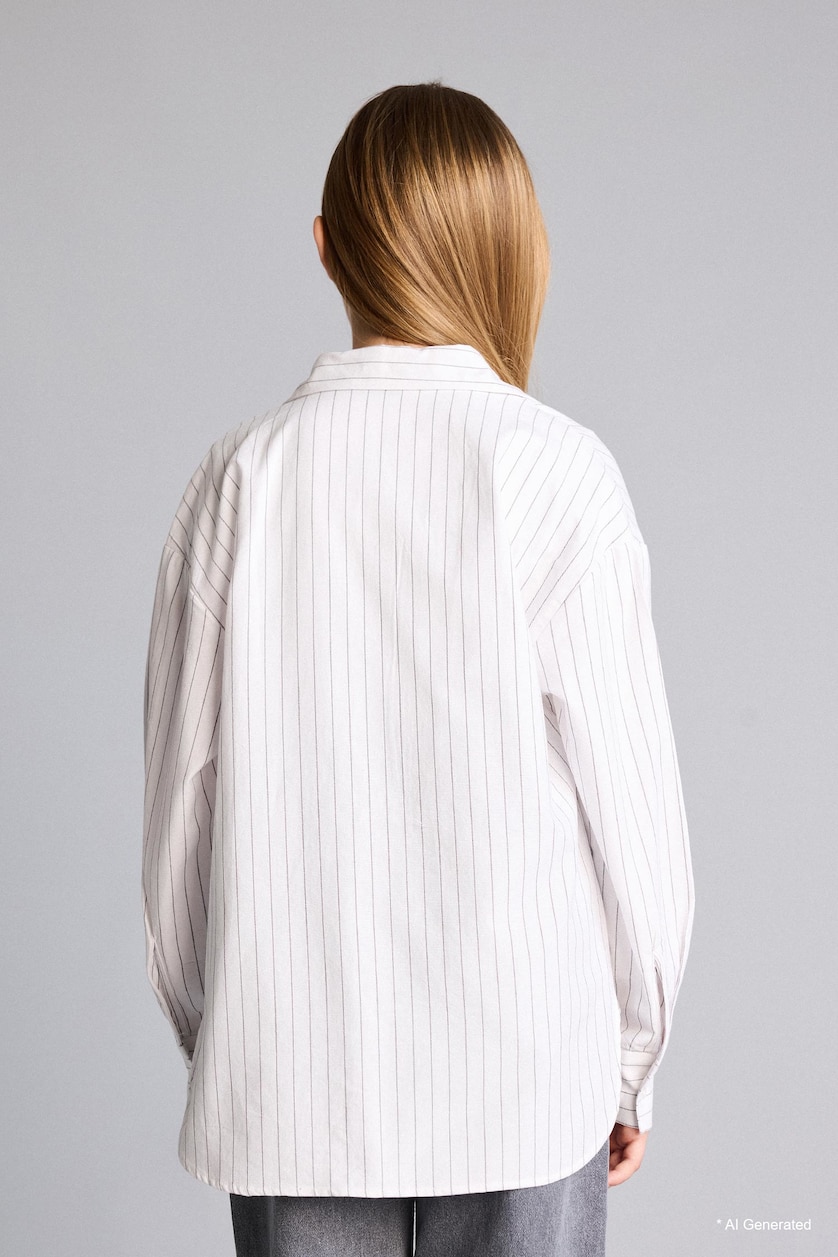 GIRLS & TEENS White Girls Oxford Shirt and T-shirt Set - 2 Pieces