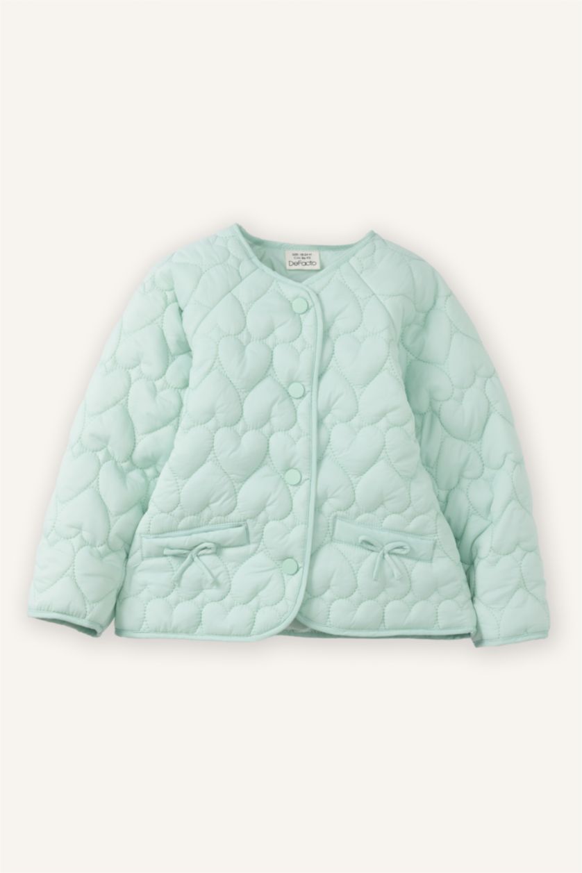 Kız Bebek Mint Bisiklet Yaka Mont Kız Bebek