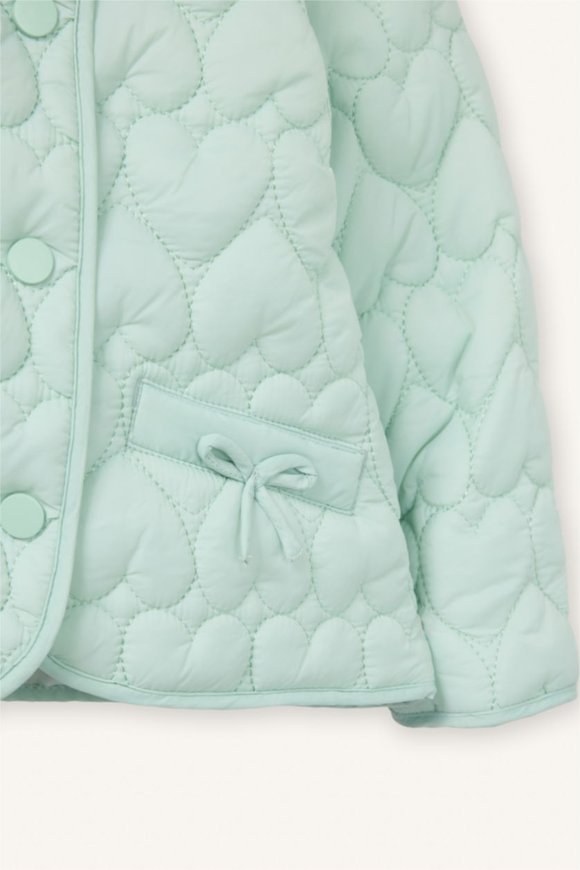 Kız Bebek Mint Bisiklet Yaka Mont Kız Bebek