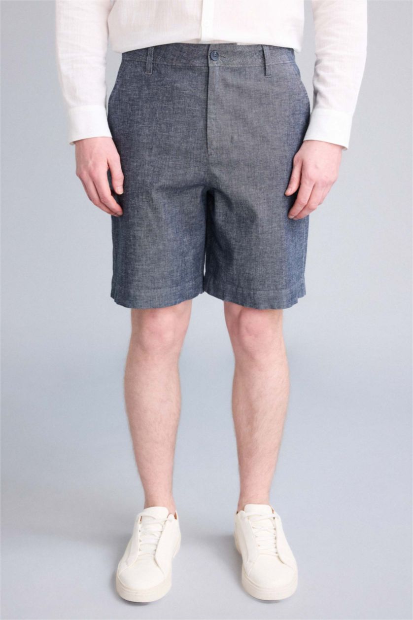 Мужчины Синий Бермуды Regular Fit