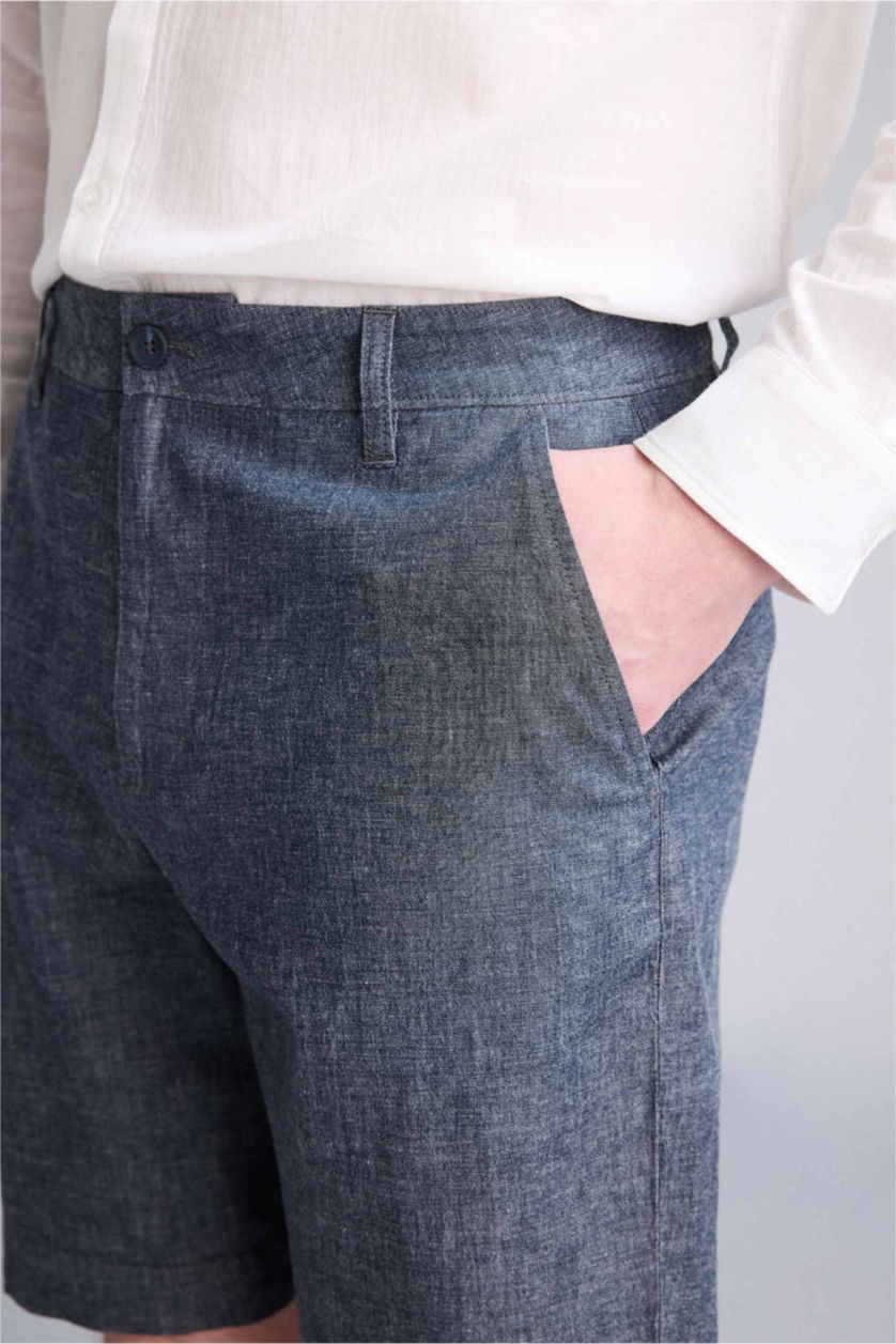 Мужчины Синий Бермуды Regular Fit