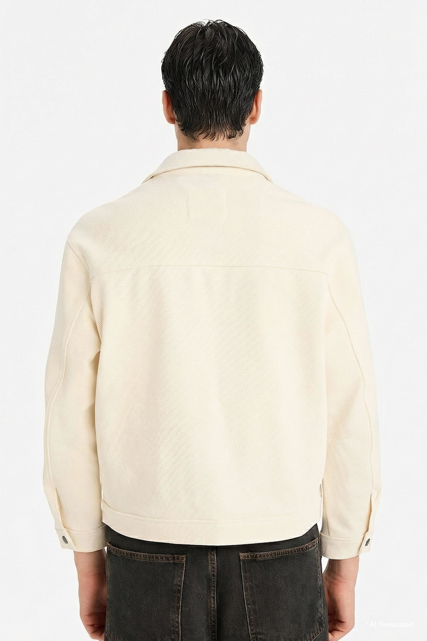 Erkek Ekru Regular Fit Mont