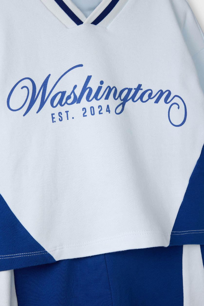 BABY BOY Ecru Baby Boy Printed Sweatshirt Sweatpants 2 Piece Set