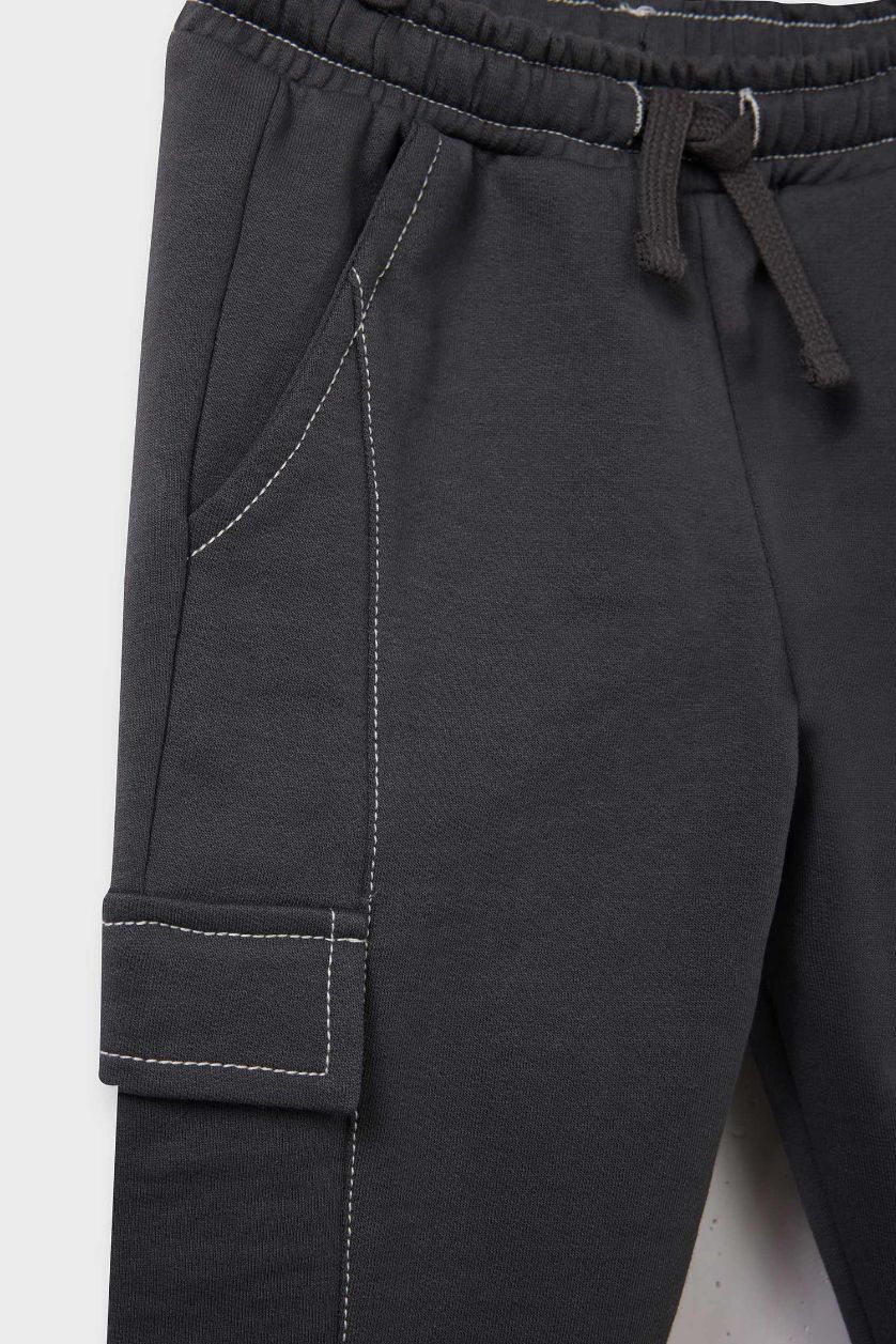 BABY BOY Anthracite Baby Boy Loose Fit Elastic Waist Sweatpants