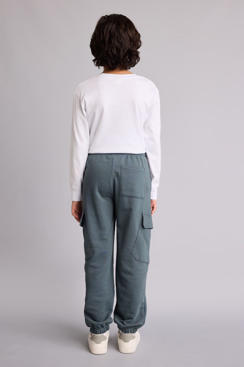 Erkek Çocuk - Genç Erkek Açık Antrasit Jogger Fıt Pantolon Erkek Çocuk