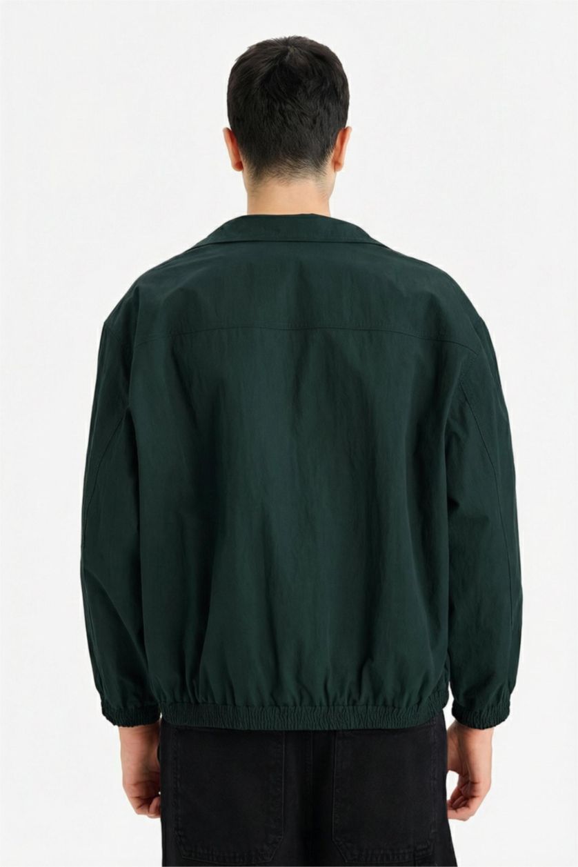 Man Dark Green Oversize Fit Cotton Puffer Jacket