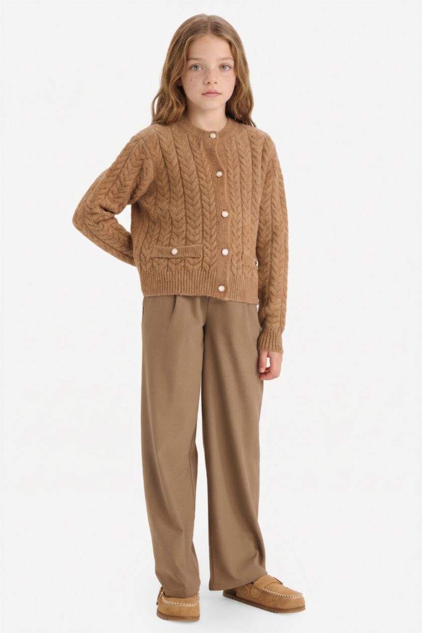 بنات جملي جاكيت صوف بناتي