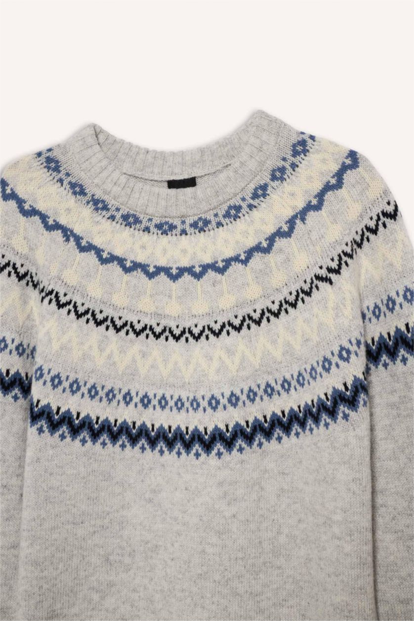 MAN Dark Grey Standard Fit Crew Neck Knitwear Pullover