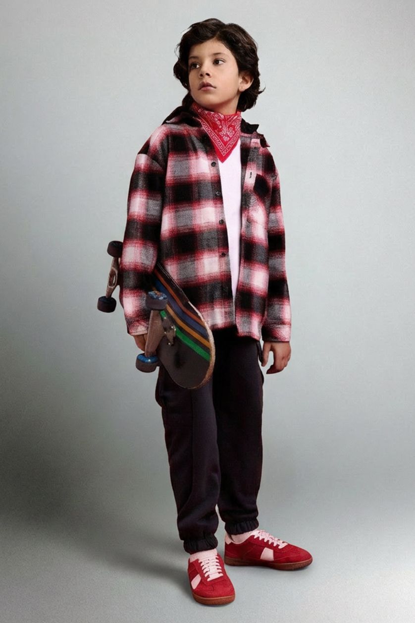 أولاد أنثرا غامق بنطرون جينز ولادي كارجو جوجر فيت