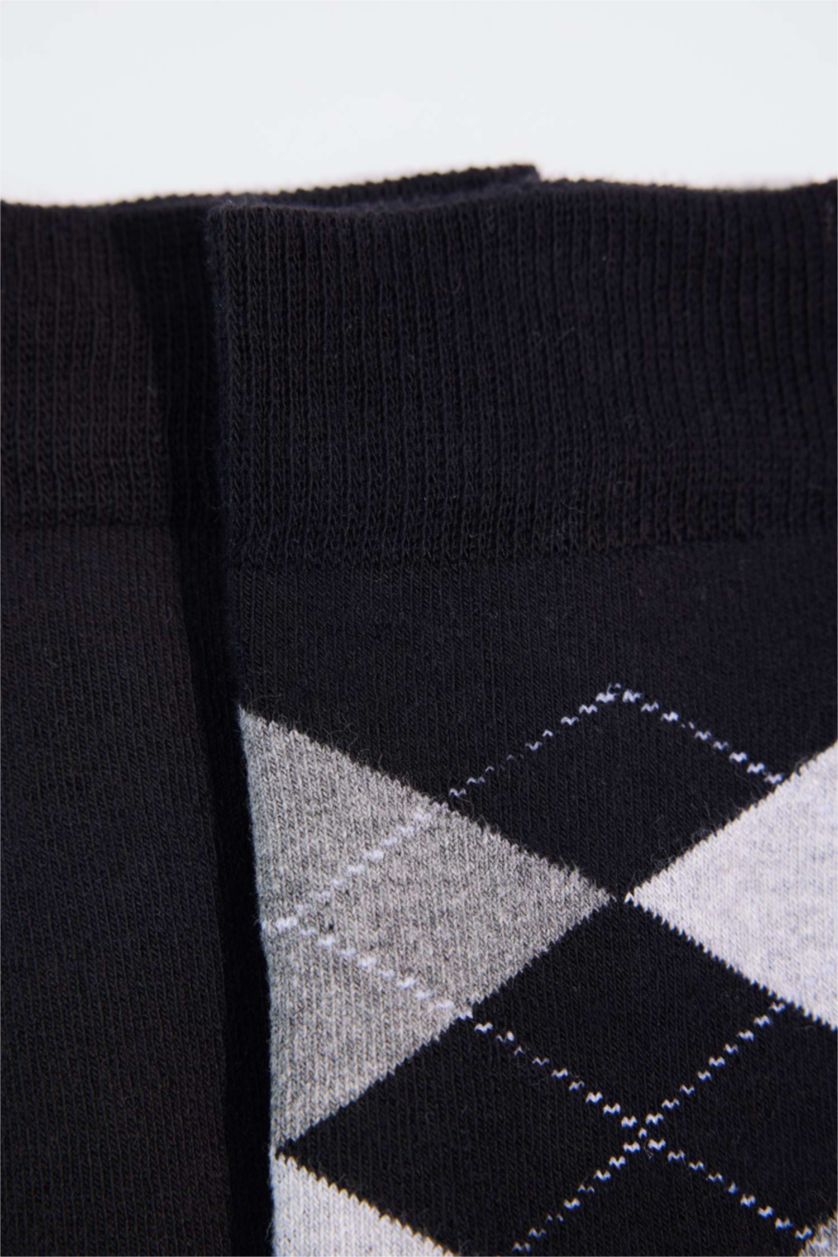 Erkek Siyah Erkek 2'li Pamuklu Havlu Çorap