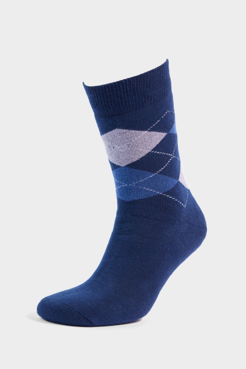 Erkek Lacivert Erkek 2'li Pamuklu Havlu Çorap