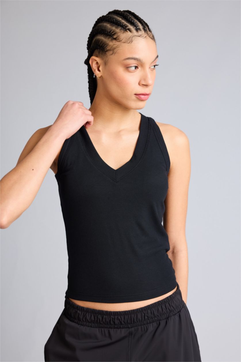 Kadın Siyah Slım Fıt Modal Atlet