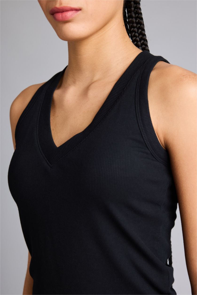 Kadın Siyah Slım Fıt Modal Atlet