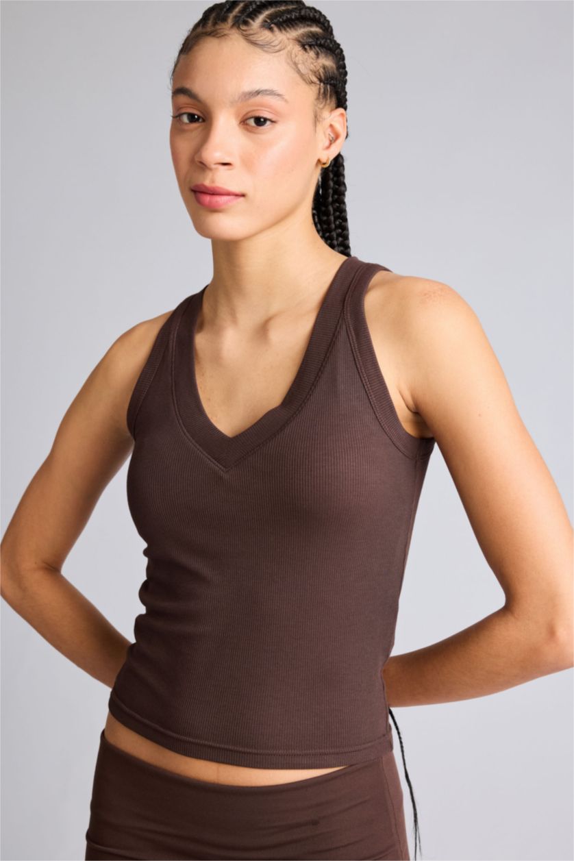 Kadın Kahve Slim Fit Atlet