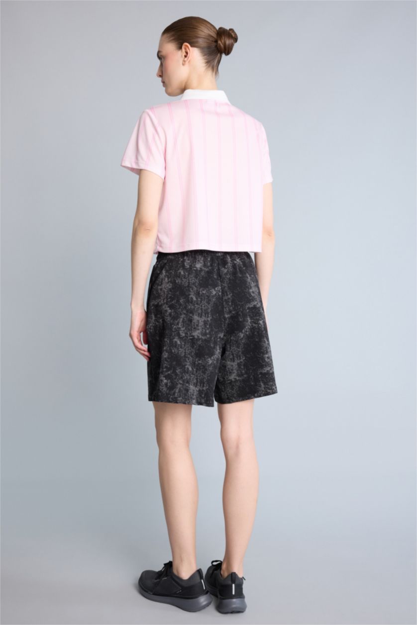 Kadın Siyah Sporcu Kısa Paça Şort