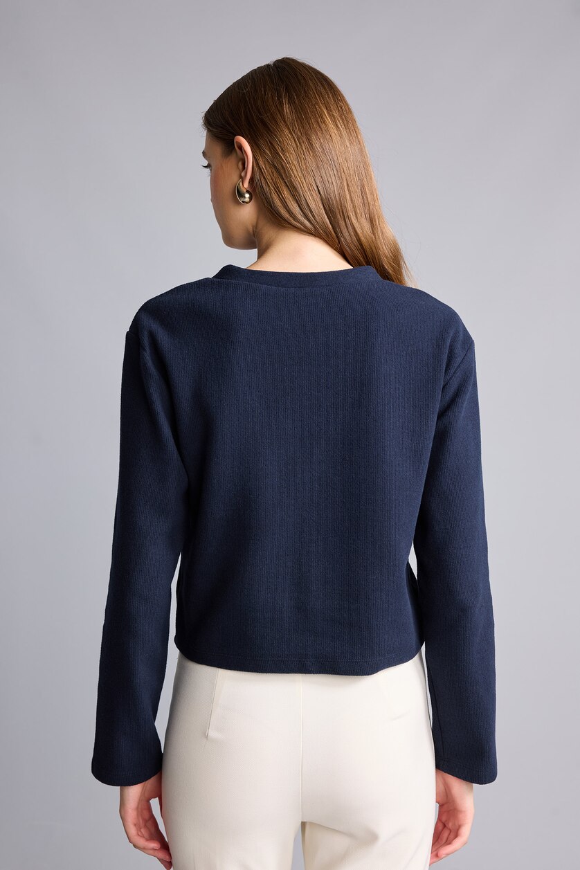 Women NAVY Relax Fit Cardigan