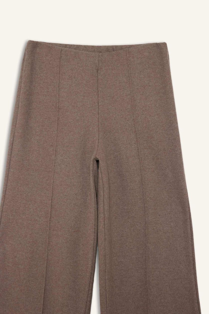 Kadın Kahve Wide Leg Geniş Bol Paça Selanik Pantolon