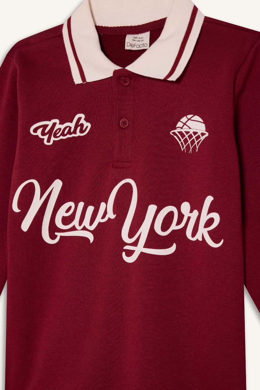 أولادي خمري تيشيرت بولو مطبوع أولادي