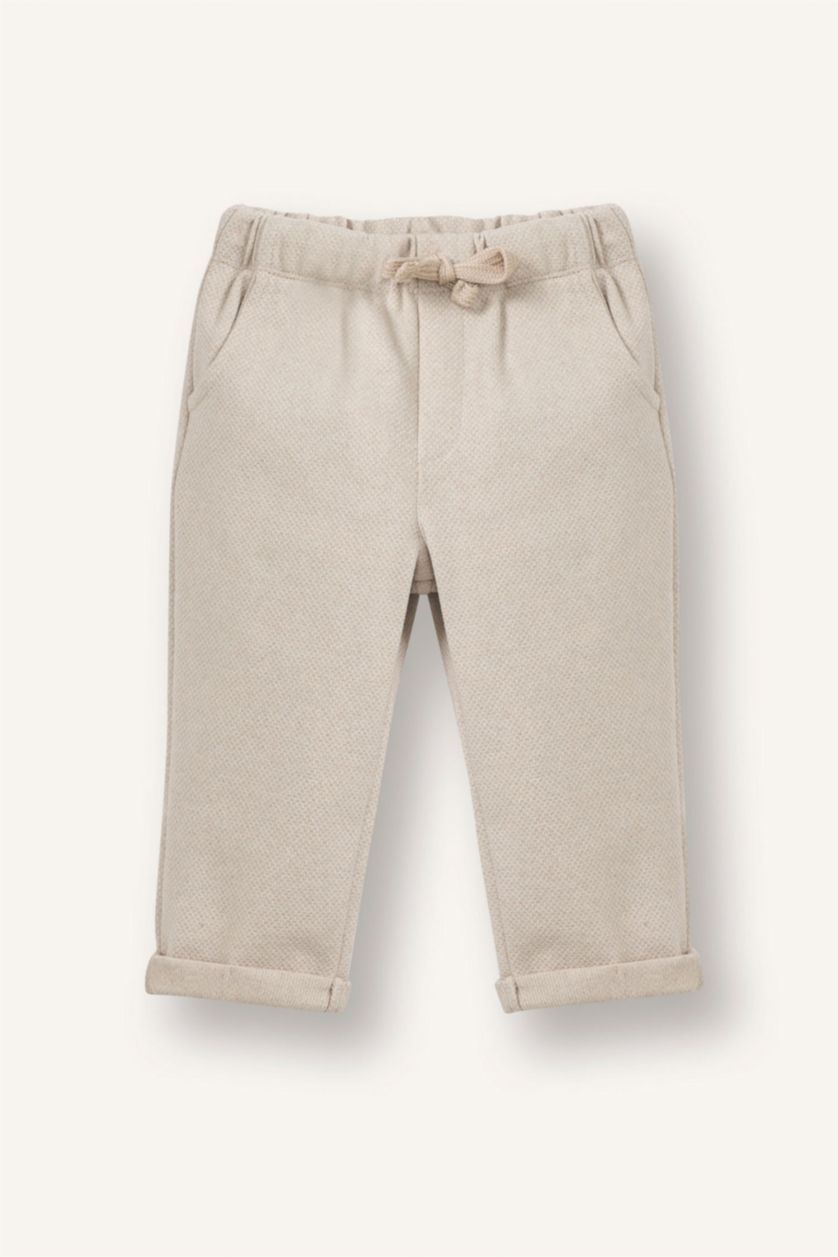 Erkek Bebek Koyu Haki Triko Görünümlü 2'li Takım Erkek Bebek