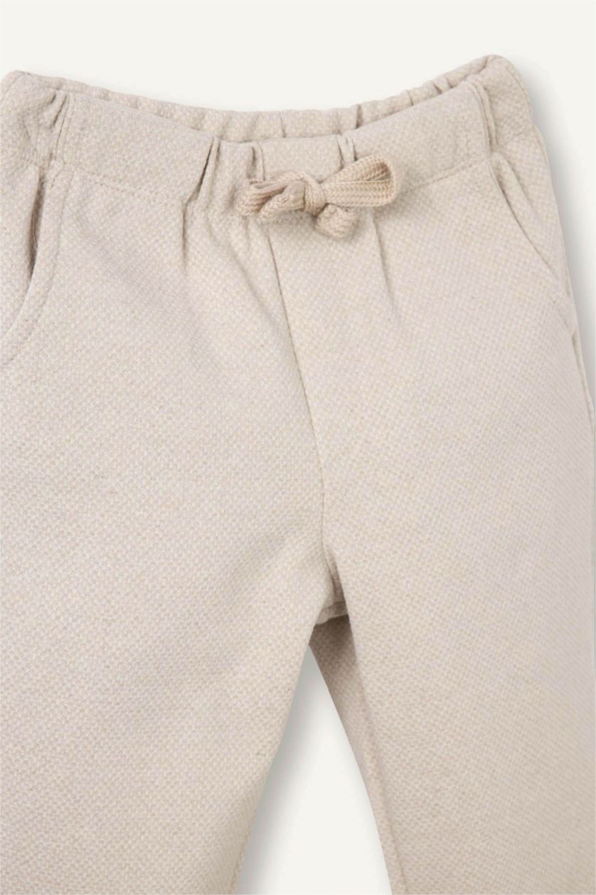 Erkek Bebek Koyu Haki Triko Görünümlü 2'li Takım Erkek Bebek