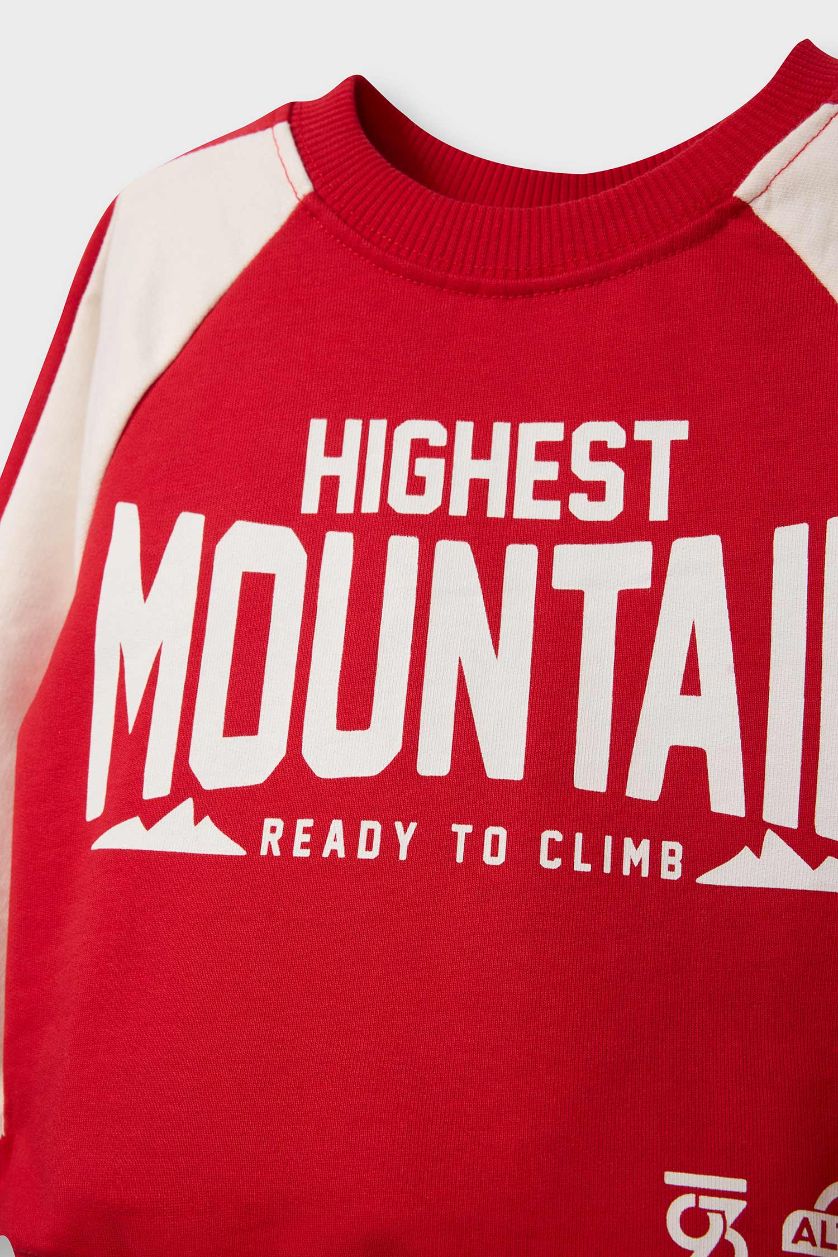 Baby Boy Red Baby Boy Sweatshirt Sweatpants 2 Piece Pajama Set