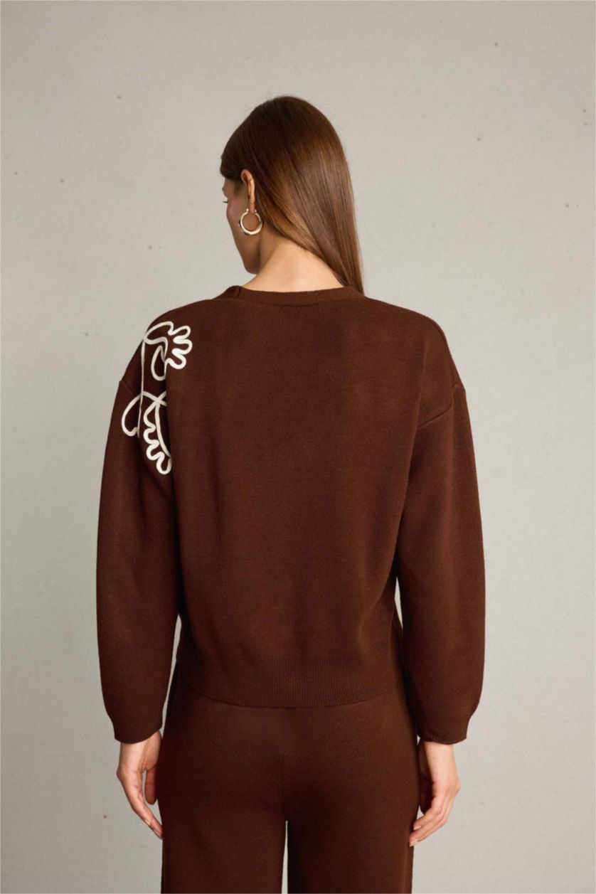 Woman Brown Oversize Fit Cardigan