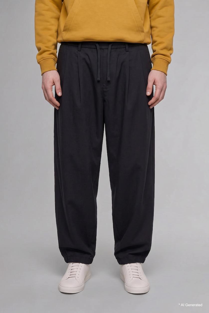 MAN Anthracite Balloon Fit Long Trousers