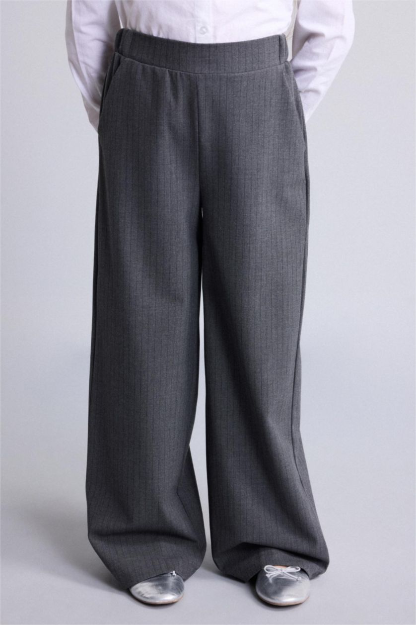 GIRLS & TEENS Grey Girl Wide Leg Trousers