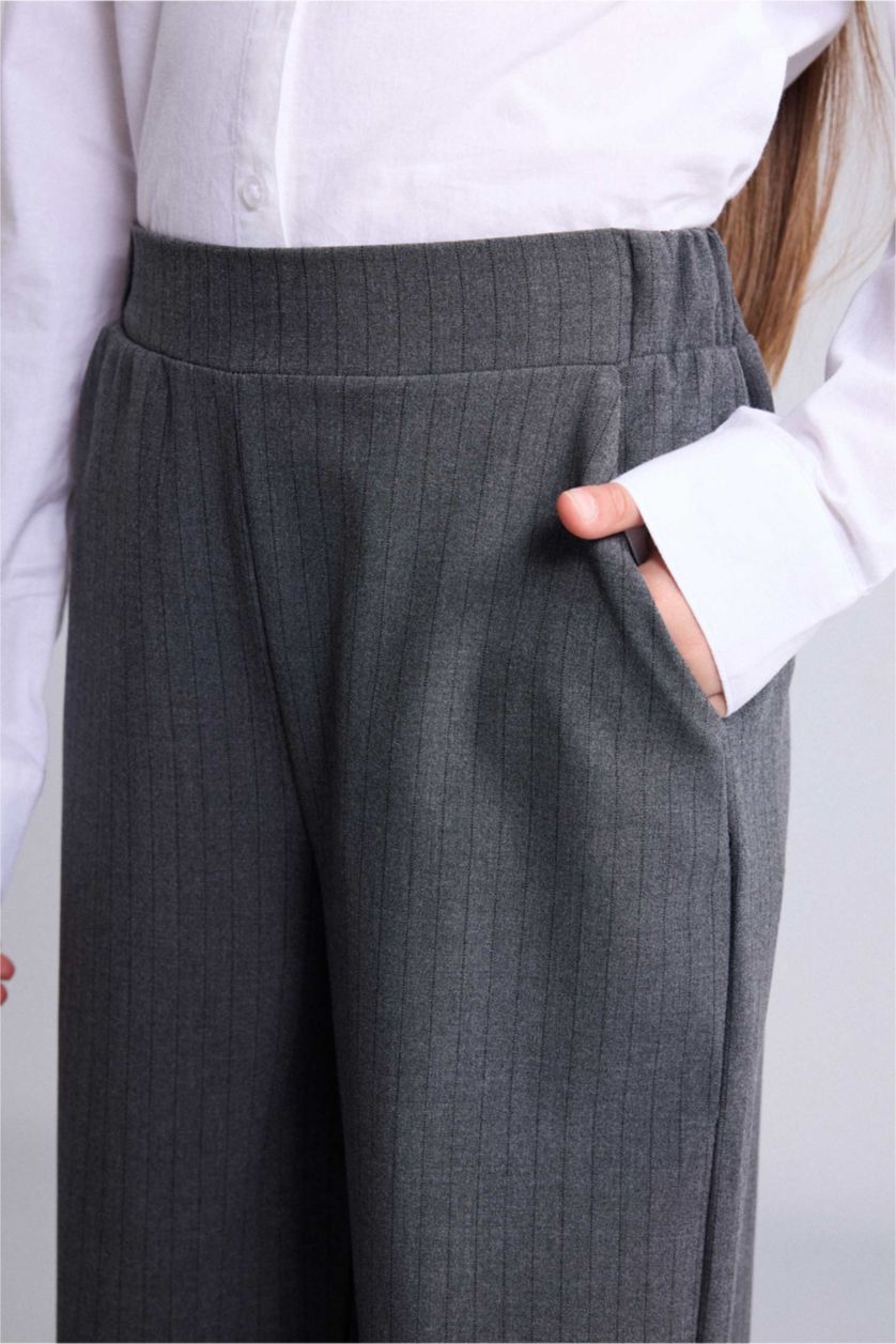 GIRLS & TEENS Grey Girl Wide Leg Trousers