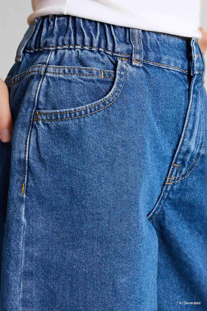 GIRLS & TEENS Blue شورت جينز بناتي