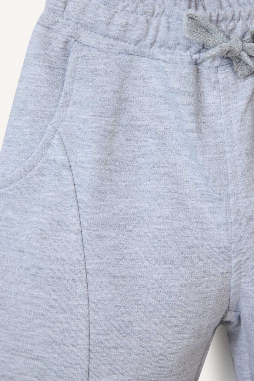 Erkek Bebek Lacivert Oversize Geniş Kalıp Baskılı 2'li Eşofman Altı Erkek Bebek