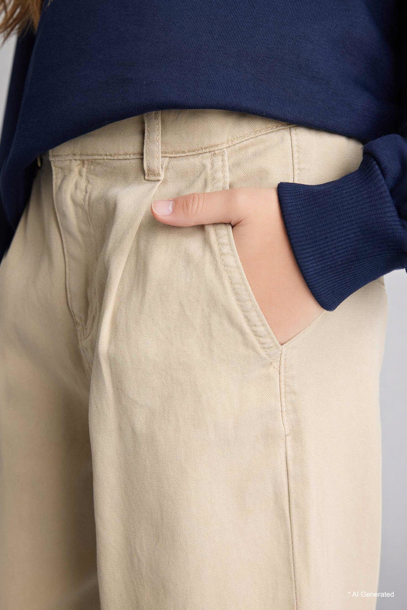 GIRLS & TEENS Stone Girl Wide Leg Tencel Trousers