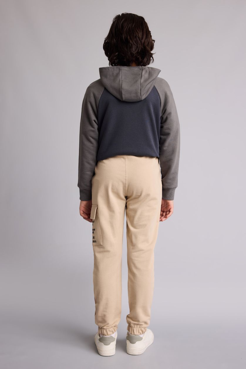 GARÇONS Beige Jogging avec imprimé Coupe régulière pour garçon