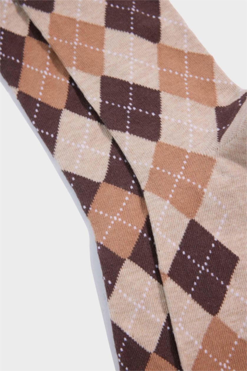 Women Brown 2 piece Cotton Knee Socks