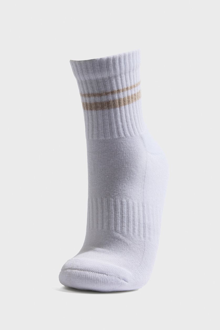 FEMME Blanc Lot de 3 Chaussettes en coton éponge pour femme