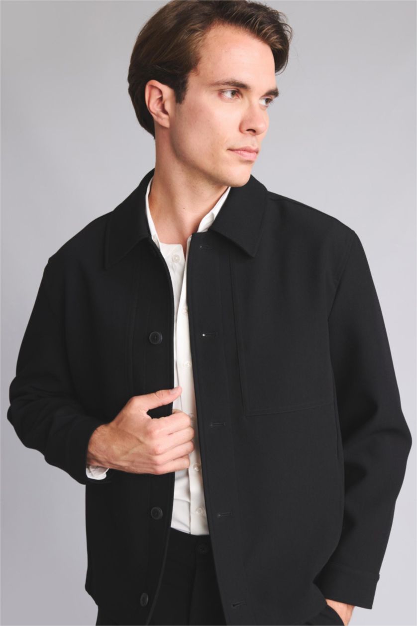 Men Black Regular Fit Blazer