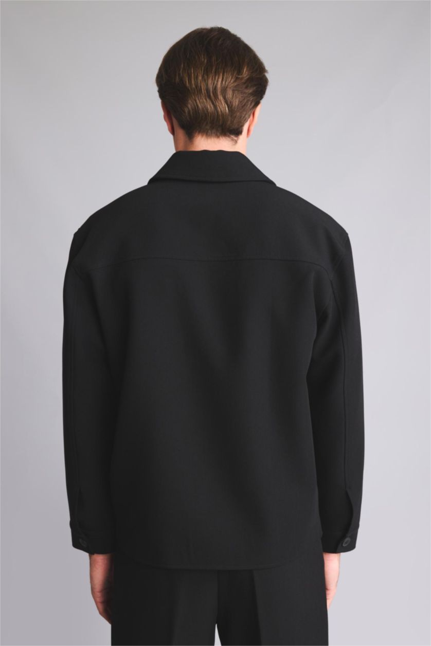 Men Black Regular Fit Blazer