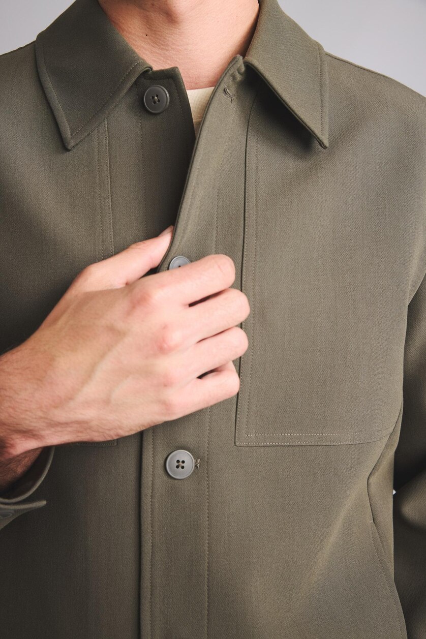 Erkek Koyu Haki Regular Fıt Blazer Ceket
