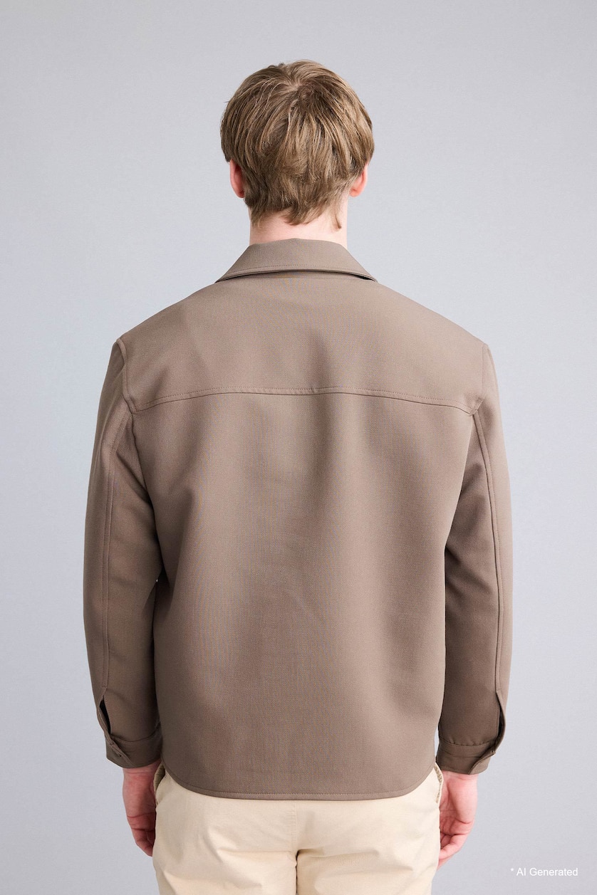 Erkek Meşe Yeşili Regular Fıt Polo Yaka Astarlı Blazer Ceket