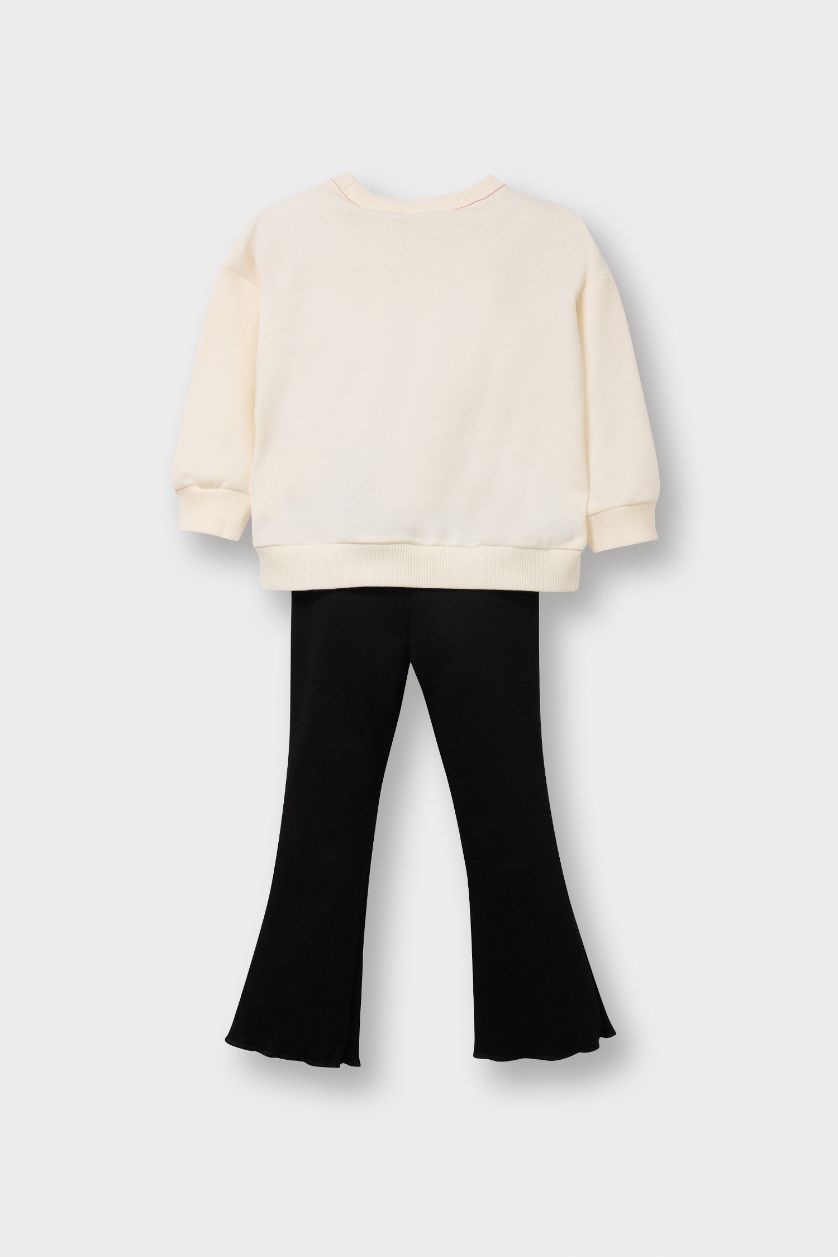 طفلة صغيرة بيج فاتح سيت بيبي بناتي سويت شيرت وستريج من ديزني ميكي وميني - قطعتين