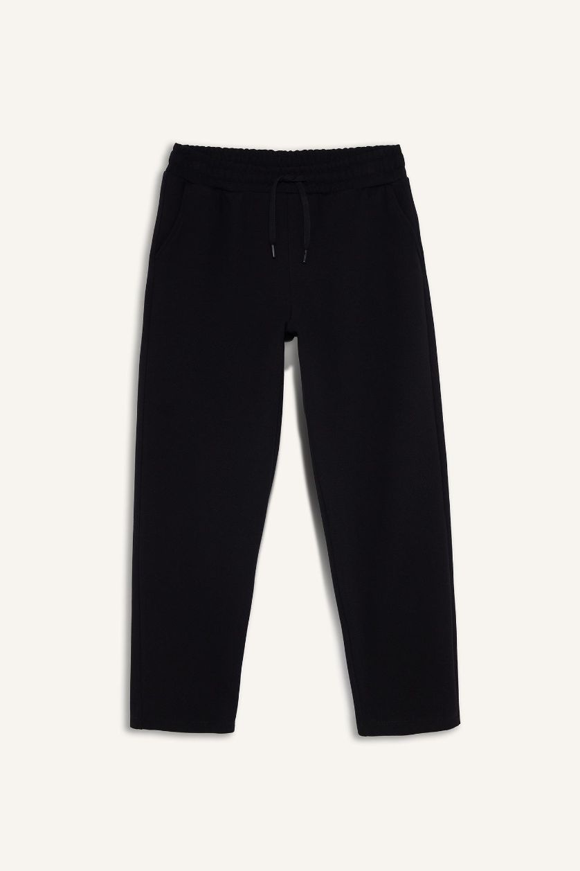 Erkek Siyah Relax Fit Jogger Pantolon