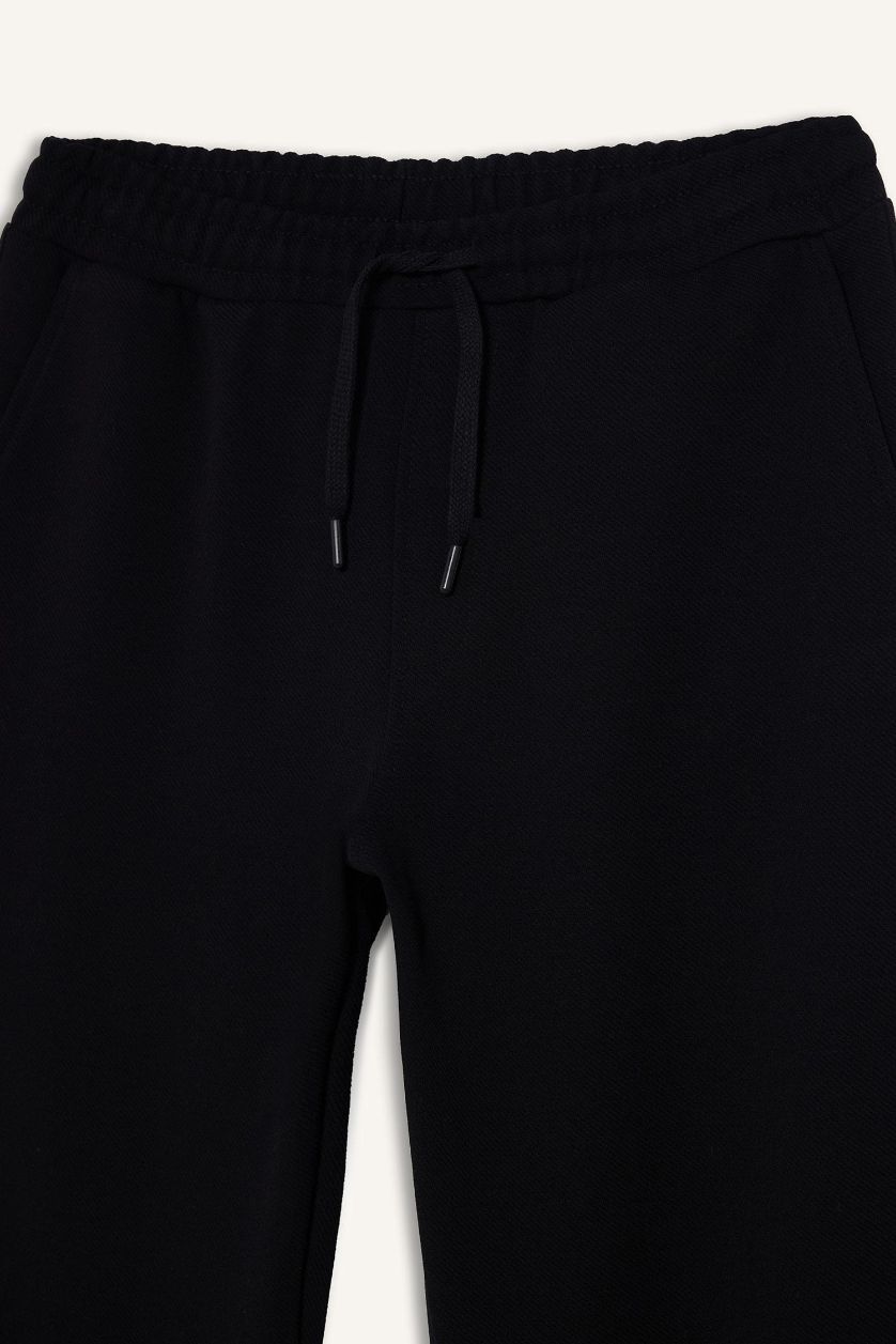 Erkek Siyah Relax Fit Jogger Pantolon