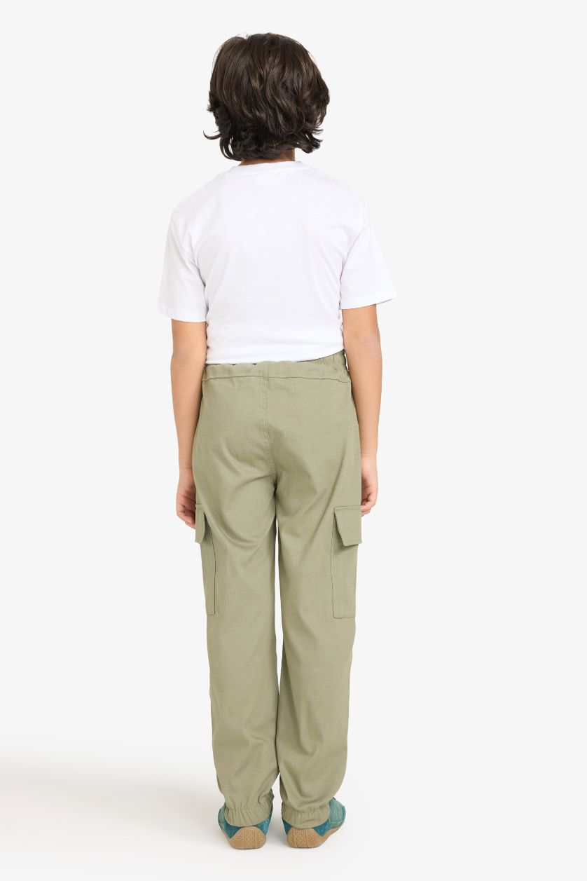 أولادي كاكي فاتح بنطلون كارجو اولادي جوجر بجيب