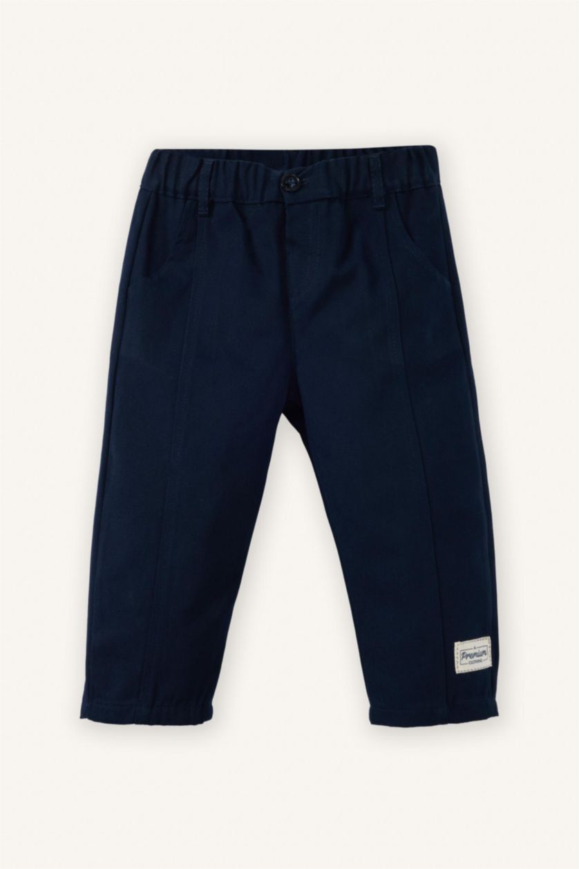 Erkek Bebek Lacivert Balloon Fıt Gabardin Pantolon Erkek Bebek